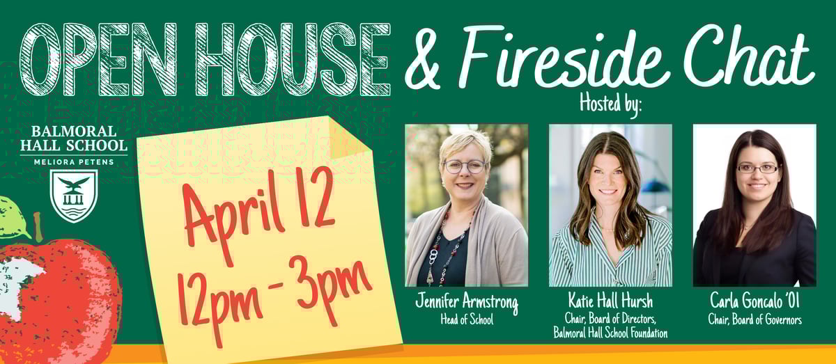 April 12, 12 - 3 pm, Open House & Fireside Chat